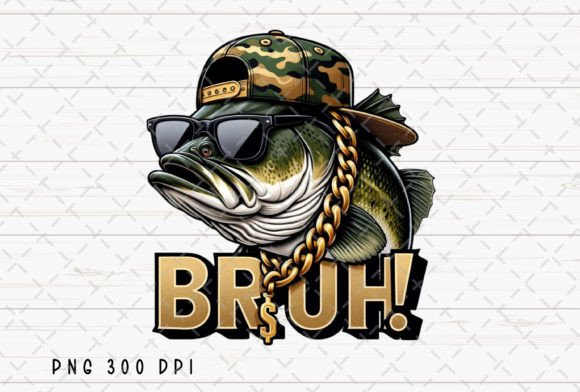 Download Bass Fish Funny Fishing Bruh Kids PNG - Kids png Collection