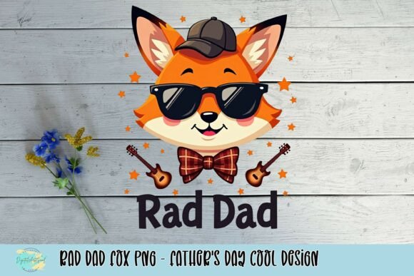 Download Rad Dad Fox PNG - Father's Day Cool Design - Day Collection