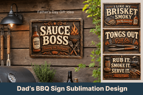 Download Fathers Day BBQ Signs PNG Sublimation - Day Collection