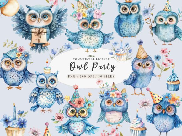 Download Baby Owl Clipart, Birthday Owl Party Png - Day Collection