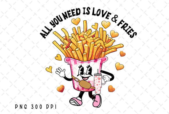 Download French Fries Heart Valentines Day PNG - Day Collection