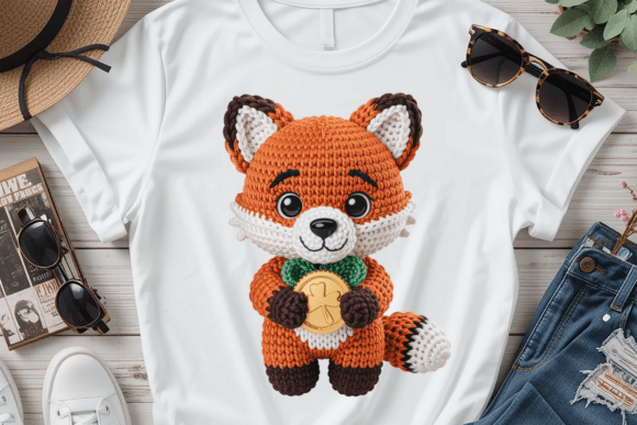 Download St Patrick’s Day Crochet Fox PNG - Day Collection
