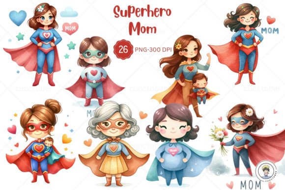 Download Mother,s Day Superhero Mom Clipart - Day Collection