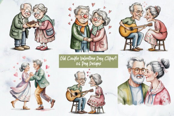 Download Old Couple Valentine Day Clipart - Day Collection