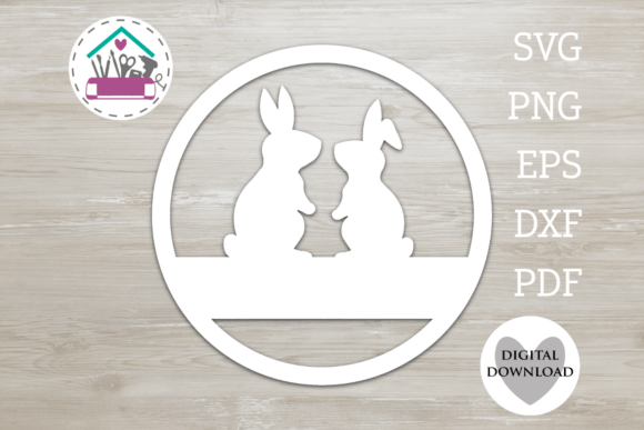 Download Spring Bunny SVG Easter Rabbit Round Cut - Bunny Collection