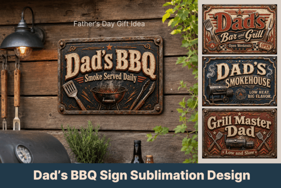 Download Fathers Day BBQ Signs PNG Sublimation - Day Collection