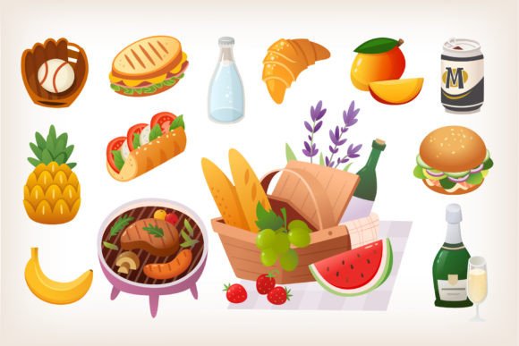 Download Summer Picnic Items - Summer picnic items Collection