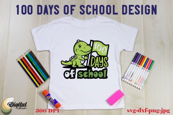 Download 100 Days of School Dino SVG - Day Collection