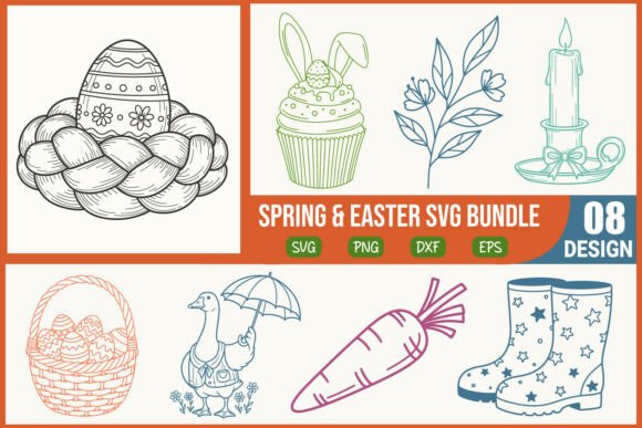 Download Spring Easter SVG Bundle Egg Nest Bunny. - Bunny Collection