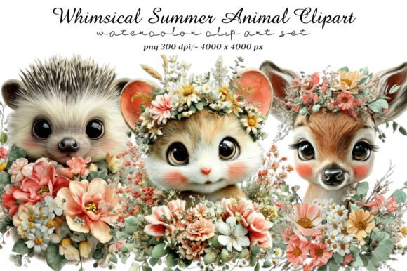Download Whimsical Summer Animal Clipart - Summer animal Collection