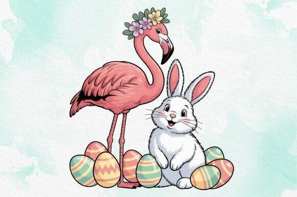 Download Flamingo with Bunny Ears, Easter Day PNG - Bunny Collection
