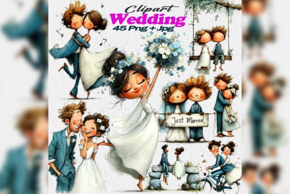 Download Whimsical Wedding Kids PNG Clipart Bride - Kids png Collection