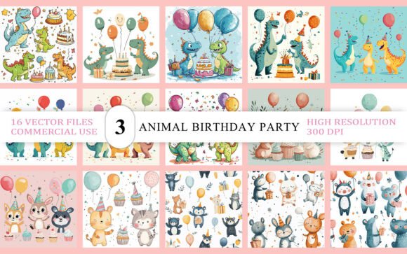 Download Dinosaur &amp; Animal Birthday Party - Day Collection