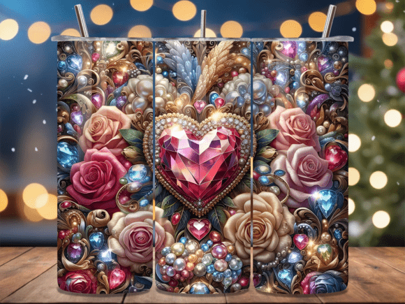 Download Valentine's Day Gemstone Heart Tumbler - Day Collection