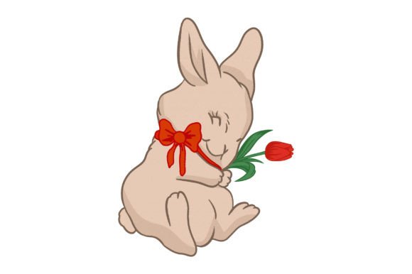 Download Retro Spring - Bunny and Flowers - Bunny Collection