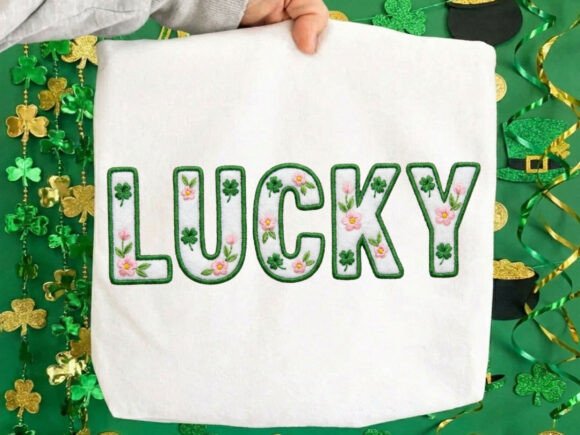 Download Faux Yarn Lucky St Patricks Day Tshirt Png - Day Collection