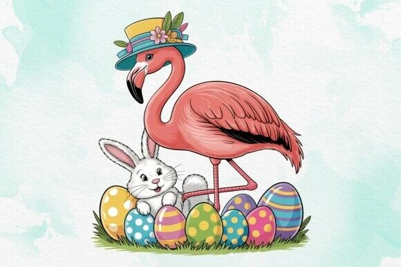 Download Flamingo with Bunny Ears, Easter Day PNG - Bunny Collection